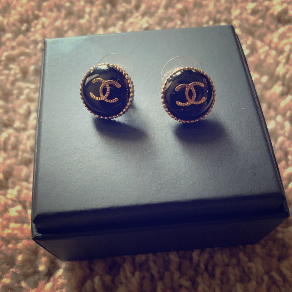 Black Chanel Earrings